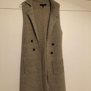 Sweater coat, size large, tan